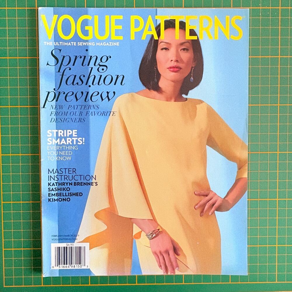 Vogue Patterns Magazine February March 2019 Spring Fashion Preview Sewing